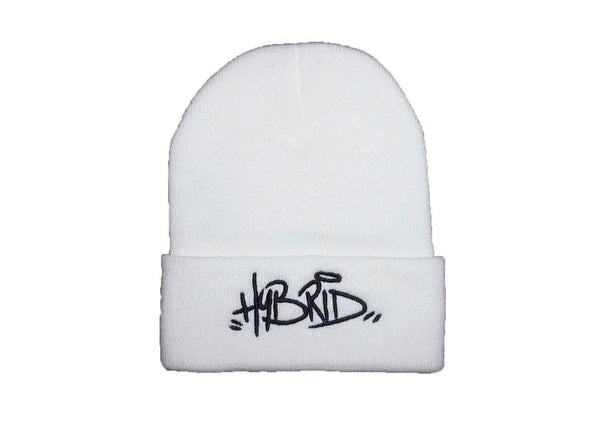 White / Black Hybrid Beanie