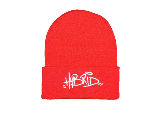 Red / White Hybrid Beanie