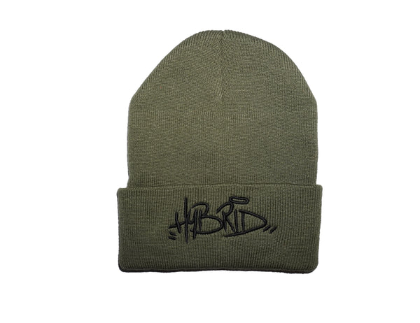 Olive / Black Hybrid Beanie