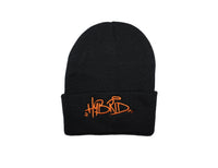 Black / Orange Hybrid Beanie